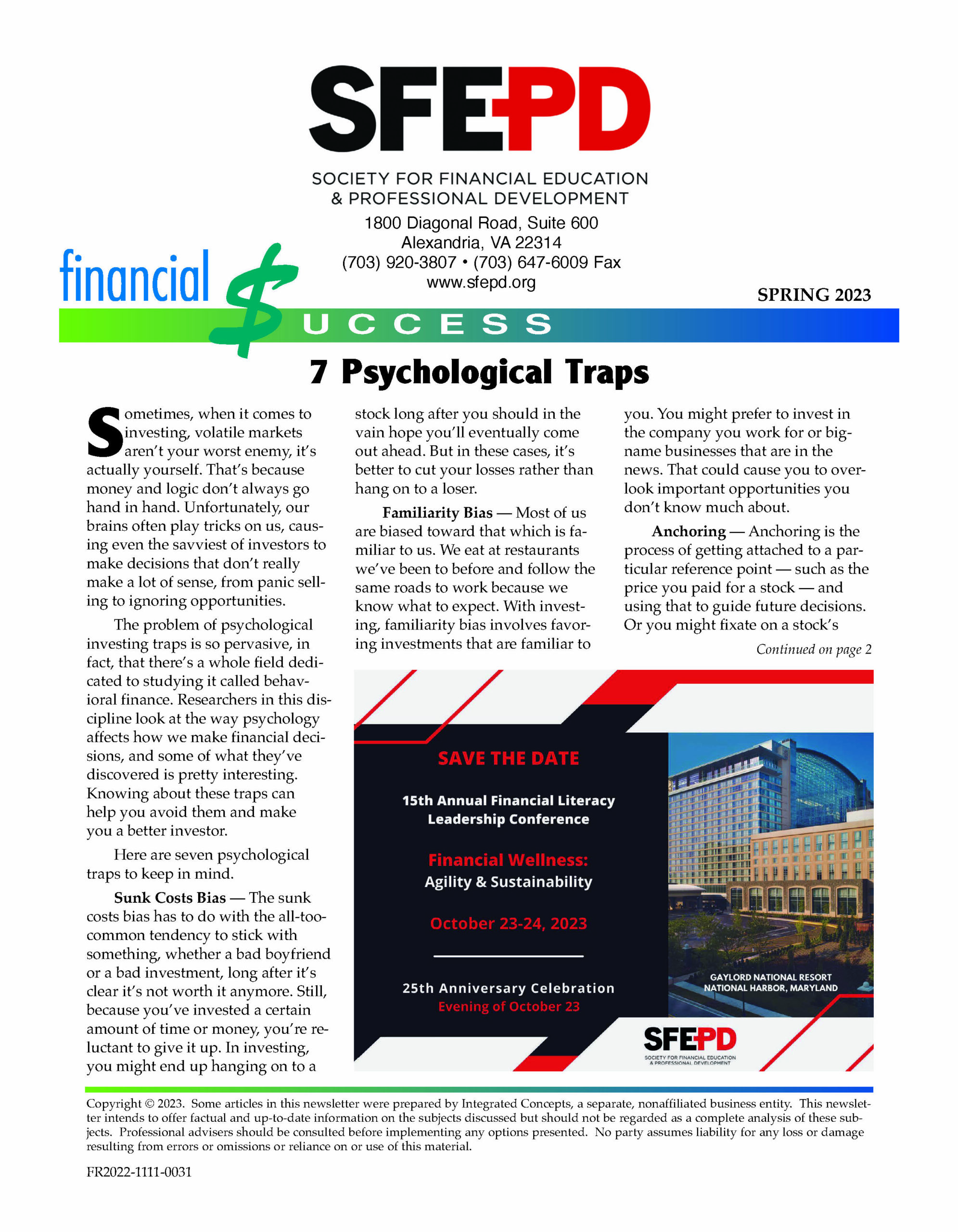 SFEPD NEWSLETTER SPRING 2023 Page 1 Scaled 